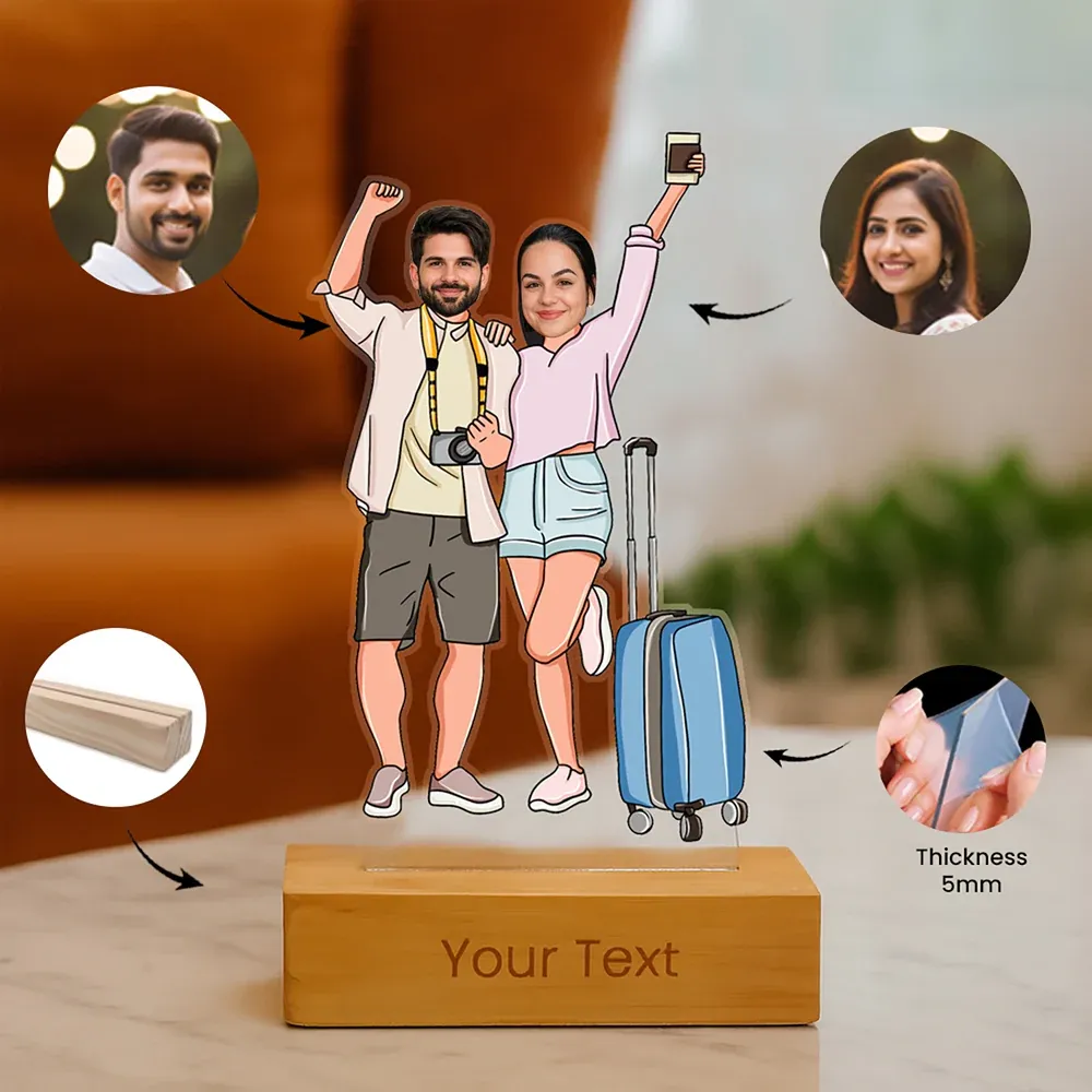 Personalized Indian Wedding Caricature – Unique Couple Gift Idea