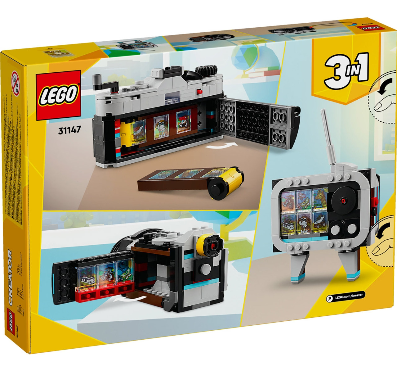 Lego Creator Retro Camera 3 In 1 Toy 31147 Multicolour For Kids Ages 8Y+ (261 Pieces)