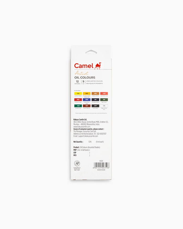 Camel Artist Oil Colours 9ml-12 Shades — alternate view
