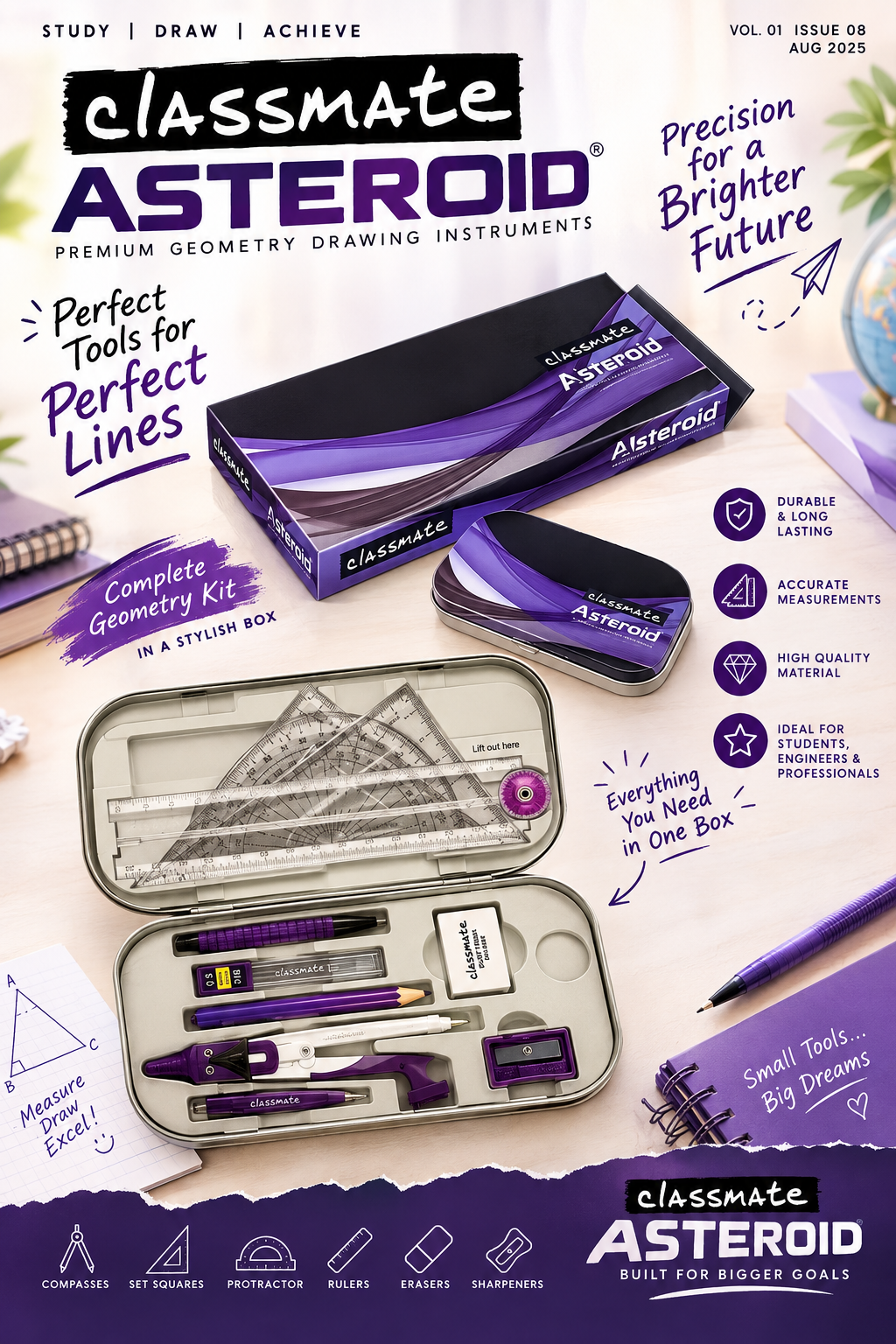 Classmate Asteroid Geometry Box (4010030)