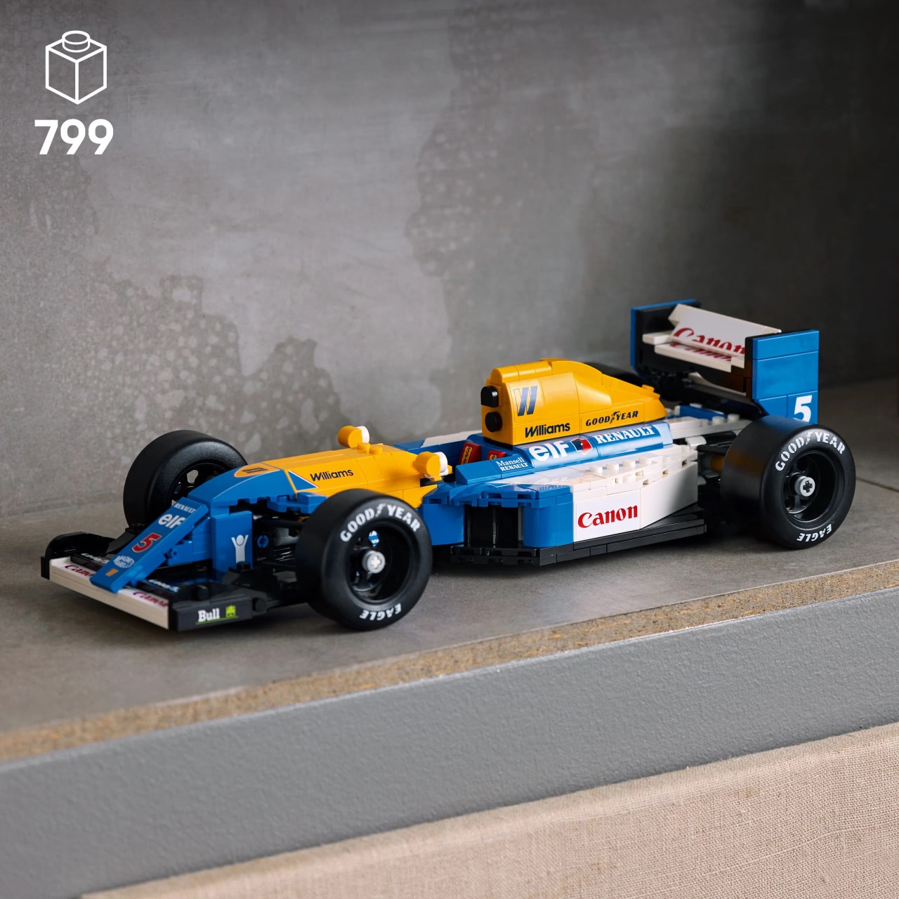 LEGO Icons Williams Racing FW14B & Nigel Mansell Home Office Desk Decor 10353, 18Y+ — alternate view